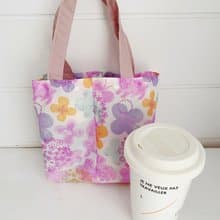 hairmo環保2way雙享杯飲料提袋-蠟筆小花(2色)