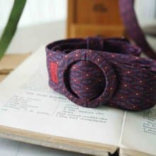 古董領帶改製髮箍-Celine-魔幻時刻紫-髮箍腰帶組-腰帶