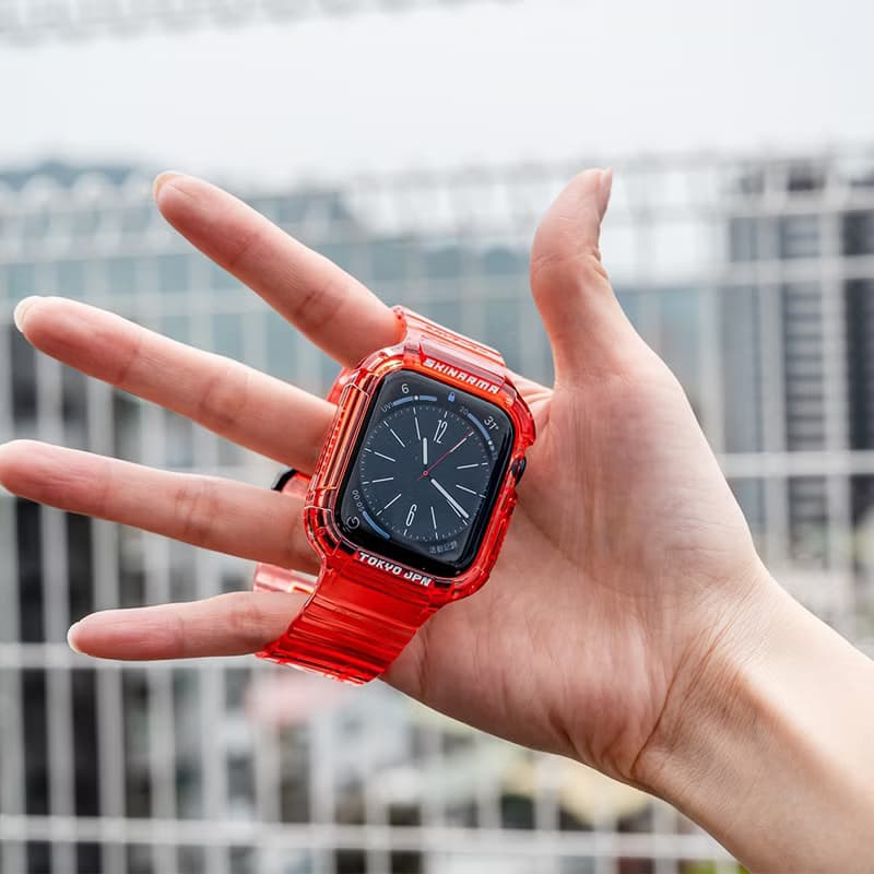 Apple Watch 45/44mm Saido 街頭潮流一體成形錶帶-紅色