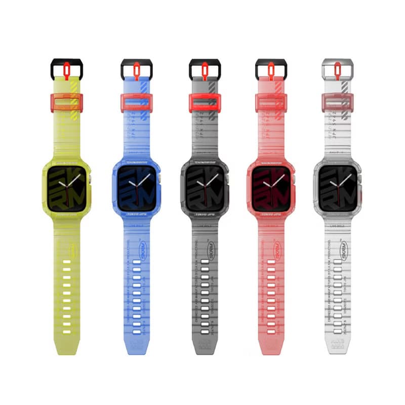 Apple Watch 45/44mm Saido 街頭潮流一體成形錶帶-紅色