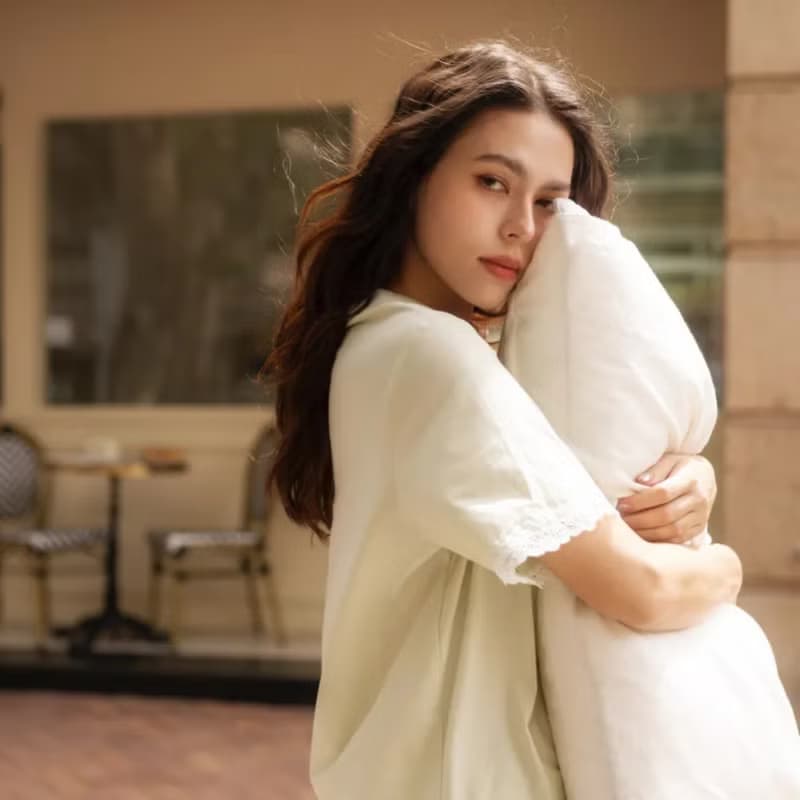 夏綠蒂白日夢 水柔棉蕾絲短袖長褲