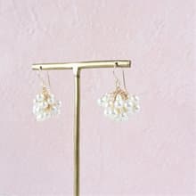 14kgf Japanese Akoya volume pearls pierced earrings / clip on earrings