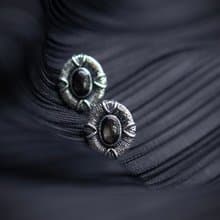 金運石 銀耳釘 耳飾 招財助事業