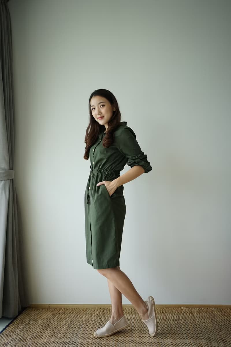 TONGMUAN 洋裝 - 綠色