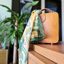 綠熱帶陽光絲巾領巾