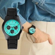 RELAX TIME 三眼腕錶 湖水綠(R0800-16-23) 38mm