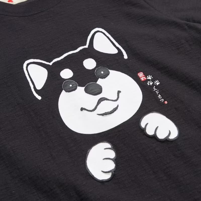 江戶勝 日系 童裝 黑丸賣萌微笑短袖T恤(黑色)#上衣#勝太郎