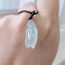【親翠】天然翡翠 冰晴Juice種水耍廢趴趴兔項鍊 生肖兔