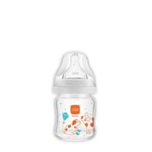 b&h 寬口徑玻璃奶瓶 120ml配貝赫奶嘴 (小豬)