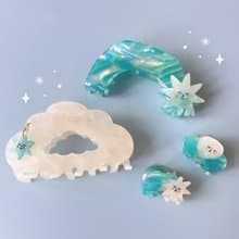 流星/雲朵星星抓夾   滿月/流星小抓夾