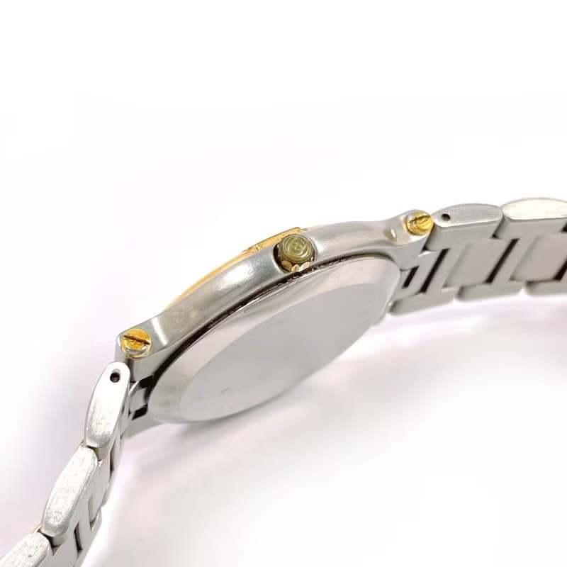 【日本直送 中古美品】グッチ GUCCI 腕時計 9000M ステンレススチール コンビ シルバー ゴールド クオーツ ヴィンテージ
