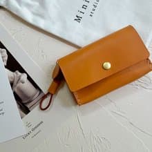 植鞣皮革名片包－橙棕紋