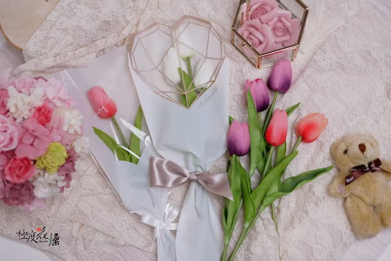 鬱金香花束袋 極度花燥 永生花 花禮