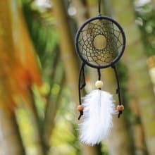 極簡風格丨禮物 手工編織 Dreamcatcher 捕夢網 吊飾-沉穩黑