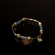 盧森堡假期 I 海藻玉黃銅手鍊 C1627