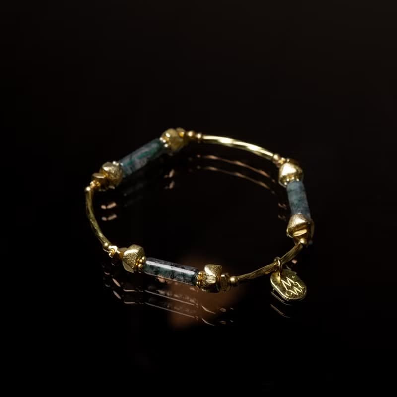 盧森堡假期 I 海藻玉黃銅手鍊 C1627