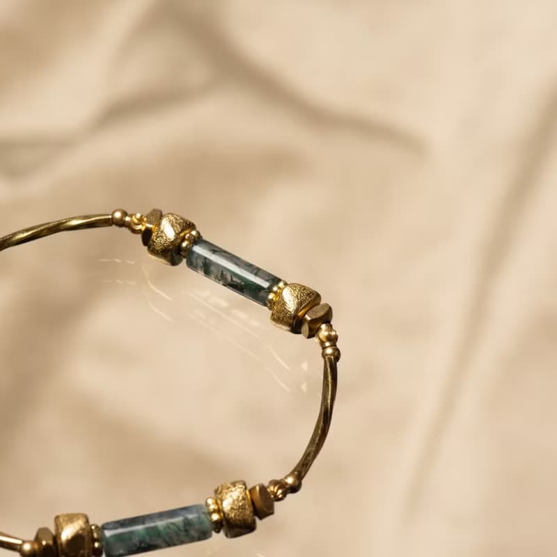 盧森堡假期 I 海藻玉黃銅手鍊 C1627