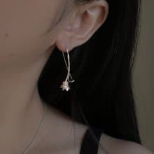 獨家 森林系 925純銀 瑪格莉特花 耳環 一對  免費送禮包裝