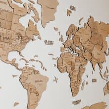 Home Wall Decor 3D World Map Wall Art First Home Gift by Enjoy The Wood