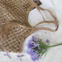【限量現貨】Handmade手工編織/紙草繩編織手提包/購物袋/流蘇