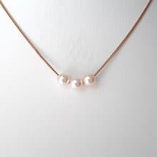 K18　チェーンネックレス　あこや真珠　 パールネックレス　スルーネックレス　あこやパール　日本の真珠　珍珠項鍊　珍珠项链　pearl necklace