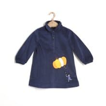 BIR童裝 | 簡約刺繡連身裙 (寶藍/白)