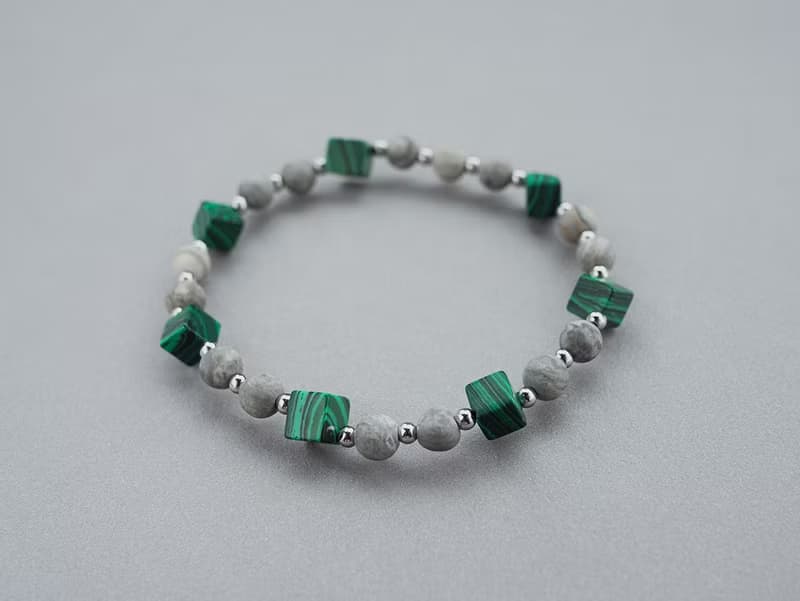 Unisex | 極晝系 - 圖 * 孔雀石 地圖石 招財 幸福 創造力 藝術
