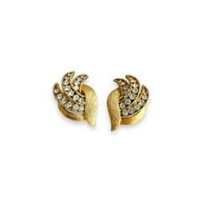 Crown Trifari Vintage Clip-on Earrings from Cavalcade Christmas collection 1963