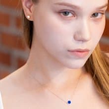 ROCA MINI ROUND LAPIS LAZULI NECKLACE_WHITE