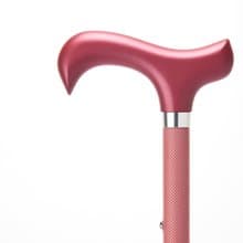 【夜晚也能安心行走】夜間時尚反光手杖 - 赤紅幾何 伸縮手杖