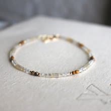 十一月誕生石 黃水晶 手鍊 帶來快樂 黃玉 天然石 - 公主 -