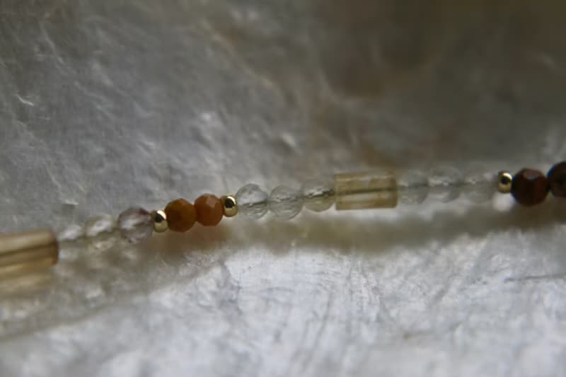 十一月誕生石 黃水晶 手鍊 帶來快樂 黃玉 天然石 - 公主 -