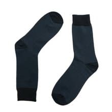 細橫條紋紳士襪 深藍色