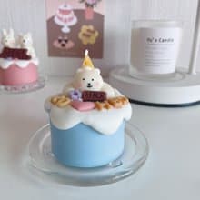 趴趴小動物蛋糕蠟燭 香氛蠟燭   生日禮物 杯子蛋糕蠟燭