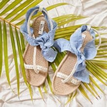 Sweetie Fluffy Sandals: Blue / Beige / yellow