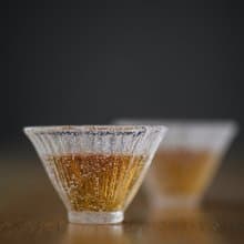 聞說|日式冰凍氣泡琉璃花瓣杯