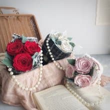 小香風永生玫瑰花束 | 皇家厄爾瓜多永生玫瑰精選色 母親節花束