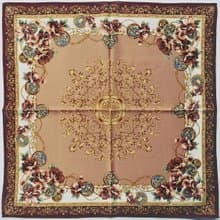 Roberta di Camerino Vintage Scarf Luxury Baroque Floral 23.5 x 23.5 inches