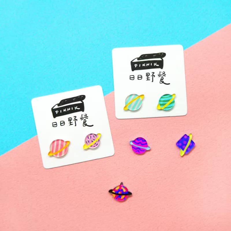 繽紛星球系列貼耳耳環 / 耳夾