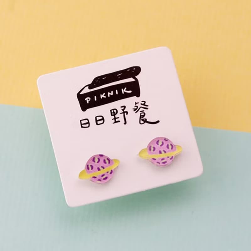 繽紛星球系列貼耳耳環 / 耳夾