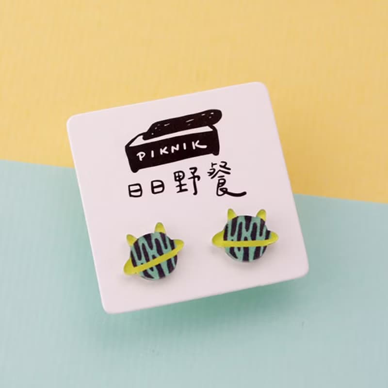 繽紛星球系列貼耳耳環 / 耳夾