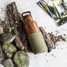 自然風格 CinCin保溫瓶系列 | 木紋瓶 - 軍綠 480ml