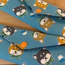 文青風環保純棉筷袋  柴柴愛旅行 湖水藍日本 潮物 收納 手作餐具