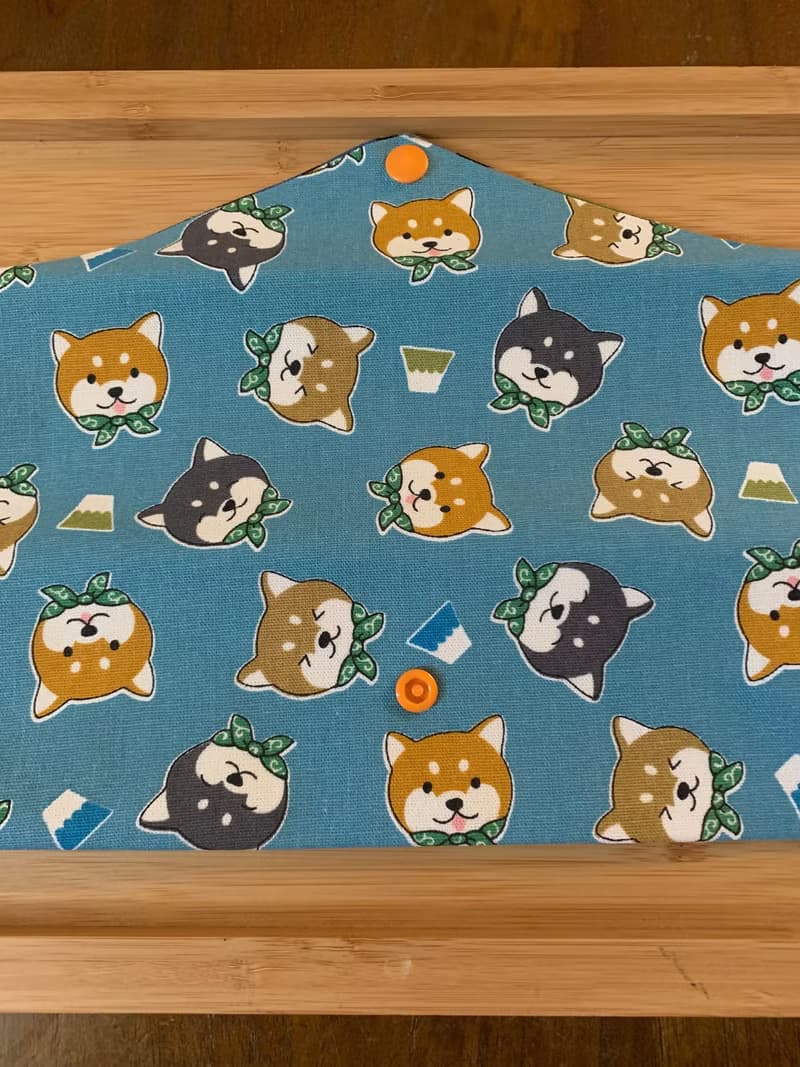 文青風環保純棉筷袋  柴柴愛旅行 湖水藍日本 潮物 收納 手作餐具