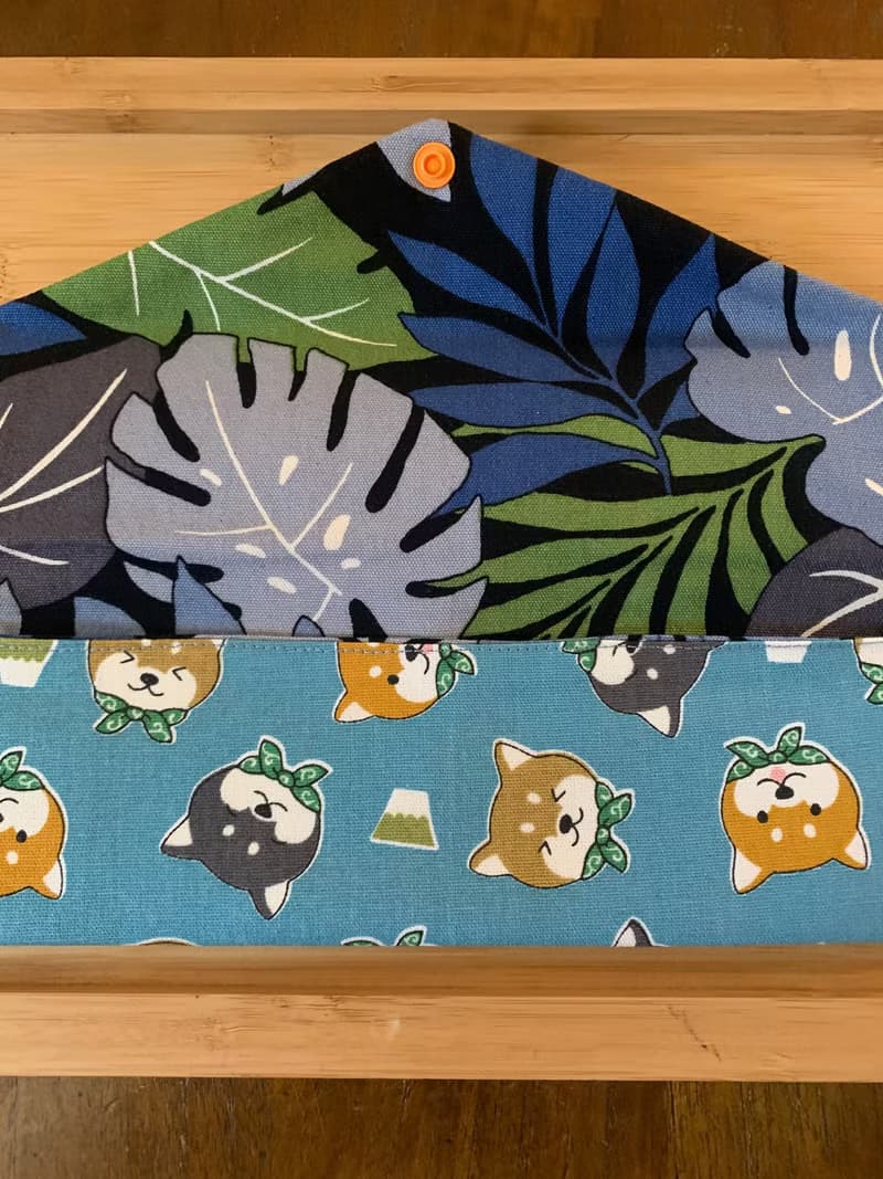 文青風環保純棉筷袋  柴柴愛旅行 湖水藍日本 潮物 收納 手作餐具