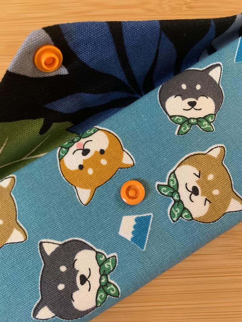 文青風環保純棉筷袋  柴柴愛旅行 湖水藍日本 潮物 收納 手作餐具