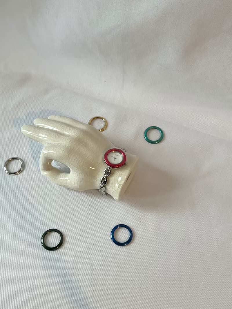 Gucci Change Bezel銀色中古手錶 6色外圈正常運作手鏈可按長度拆