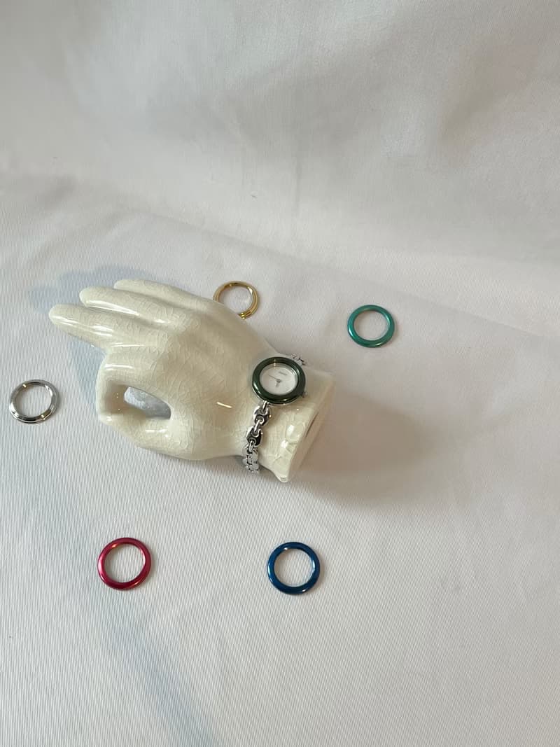 Gucci Change Bezel銀色中古手錶 6色外圈正常運作手鏈可按長度拆