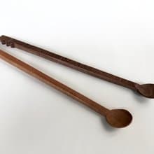 受注制作　鋸目模様の木のマドラー　ギザギザ付き　ブラックウォルナット or チェリー