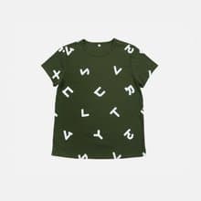 【大人】台灣的注音符號短袖印花T-shirt-綠色